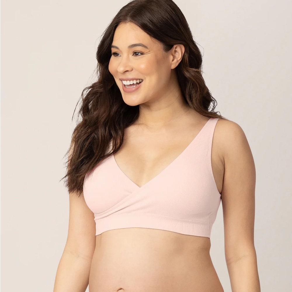 NWT Sublime® Adjustable Crossover Nursing & Lounge Bra / Soft Pink Busty M